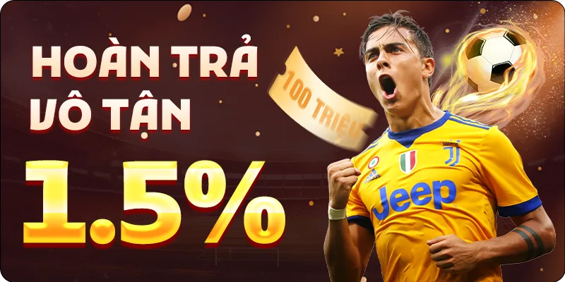 Hoàn trả 1.5% không giới hạn tại RED88