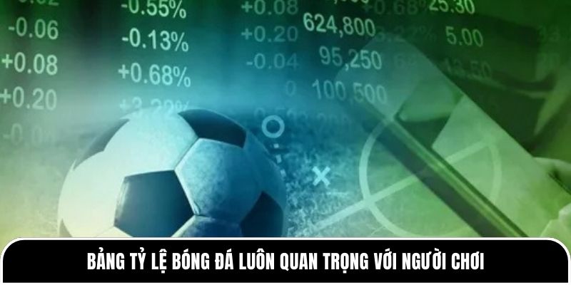 Bảng tỷ lệ bóng đá luôn quan trọng với người chơi